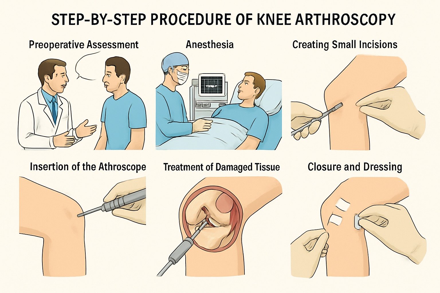 Step-by-Step Procedure of Knee Arthroscopy