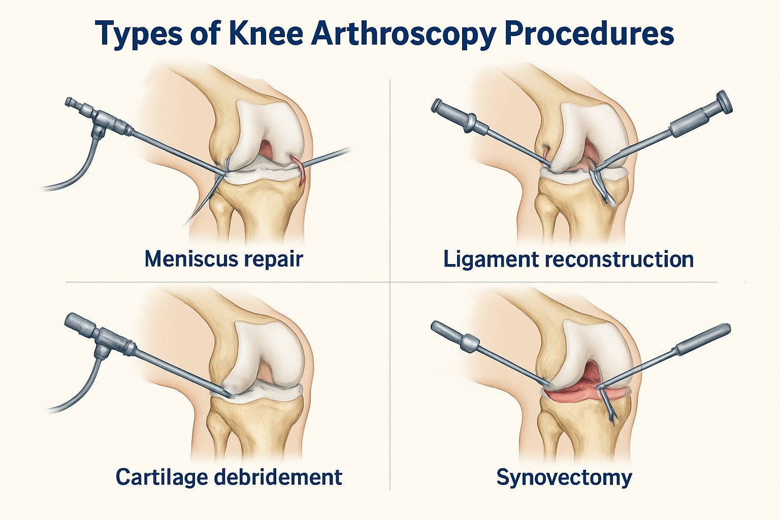 Types of Knee Arthroscopy Procedure
